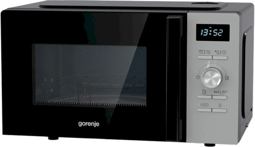Микроволновая печь Gorenje MO20A4XH (Advanced / 20 л, 800 Вт, переключатели кнопки + поворотный механизм, гриль 1000 Вт, серебристый/черный)-1