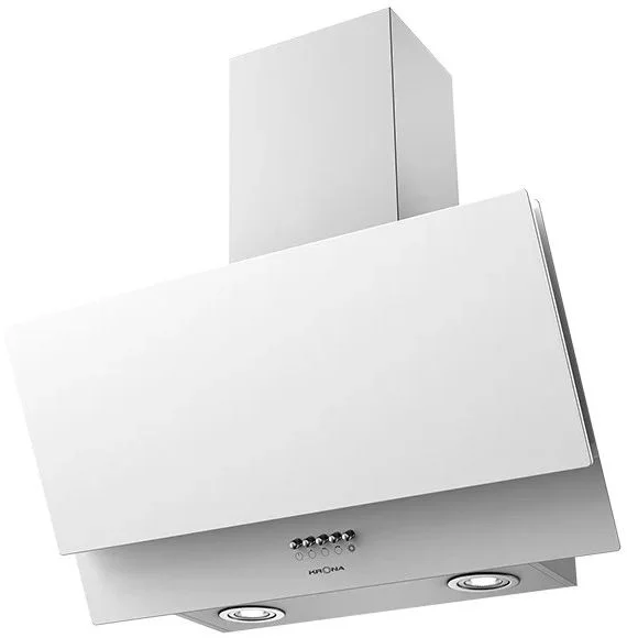 Вытяжка наклонная KRONA Olly 600 white PB (575 м³/ч / 65 Вт / Светодиодное освещение 2x1 Вт / ширина - 59.6 см / белый металл/металл)-0