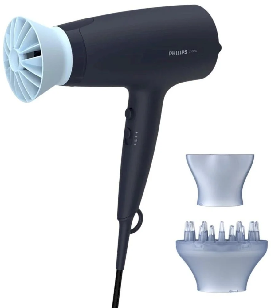 Фен Philips BHD360/20 (полноразмерный / 2100 Вт / 3 режима / холодный воздух / шнур - 1,8 м / диффузор)-0