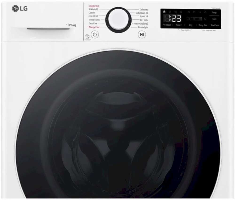 Стирально-сушильная машина LG F4DR510S0W (56.5см / 10кг / 6кг / 1400об / пар / AI DD / TurboWash™360 / Inverter Direct Drive / A+++)-5