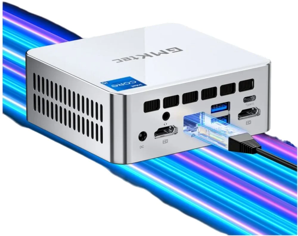 Мини компьютер GMKtec M3 i5-12450H(16GB DDR4 + 512GB SSD, WIN 11 Pro, EUPower Supply, Silver)-6