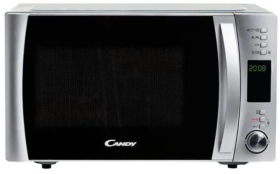 Микроволновая печь Candy CMXG 25DCS (25 л, 900 Вт, переключатели поворотный механизм, кнопки, гриль, дисплей, серебристый)-0