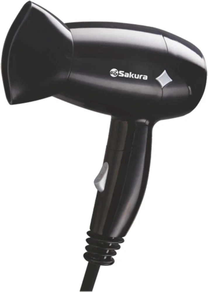 Фен Sakura SA-4049BK (компактный / 1200Вт / 2 режима / складная ручка)-0