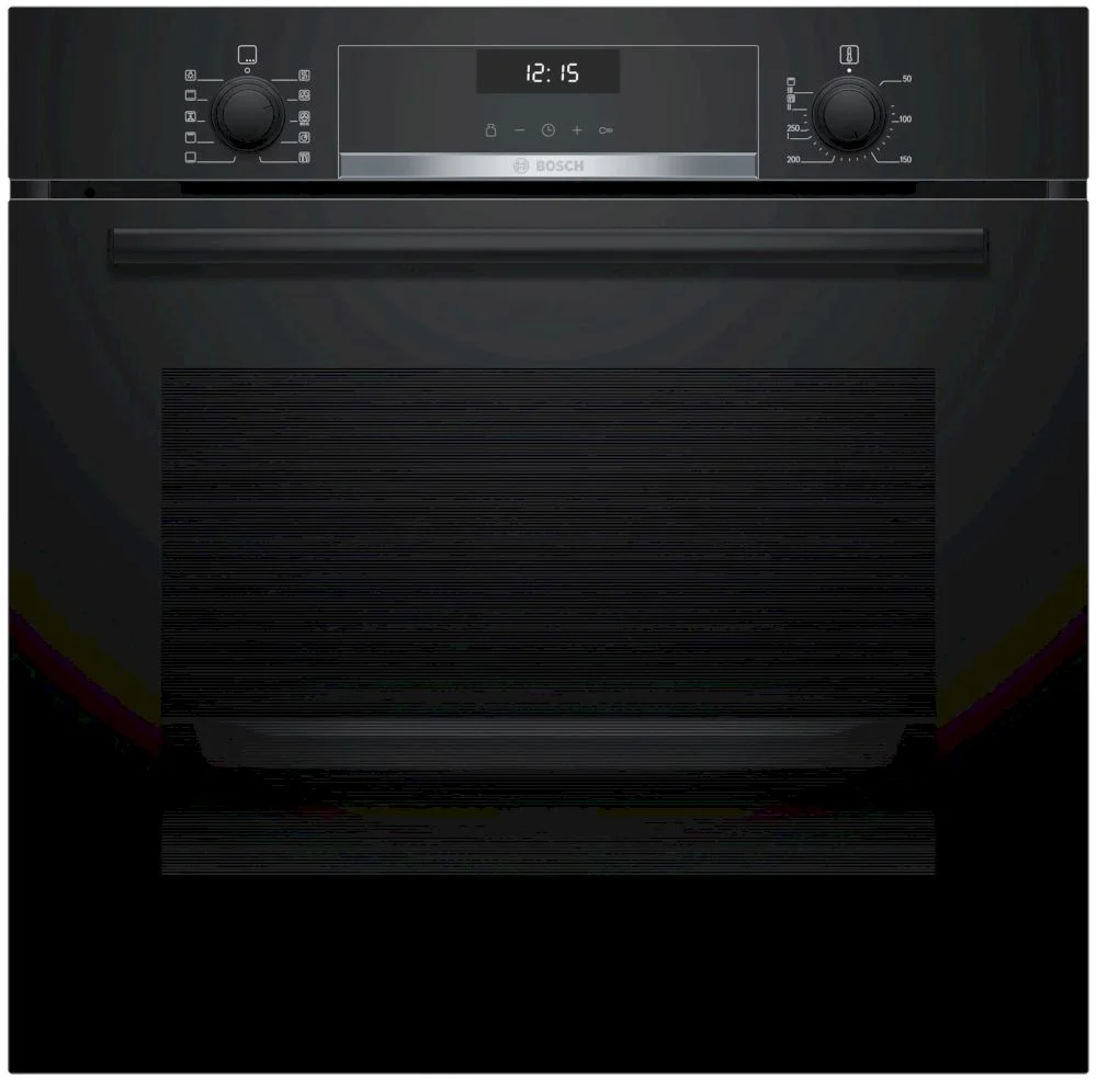 Духовой шкаф Bosch HBG5370B0 (Serie6 / 71 л / до 275 °C / чёрное стекло / Гриль / Телескоп. напр. (x1) / EcoClean Direct задняя стенка / SoftClose /A)-0