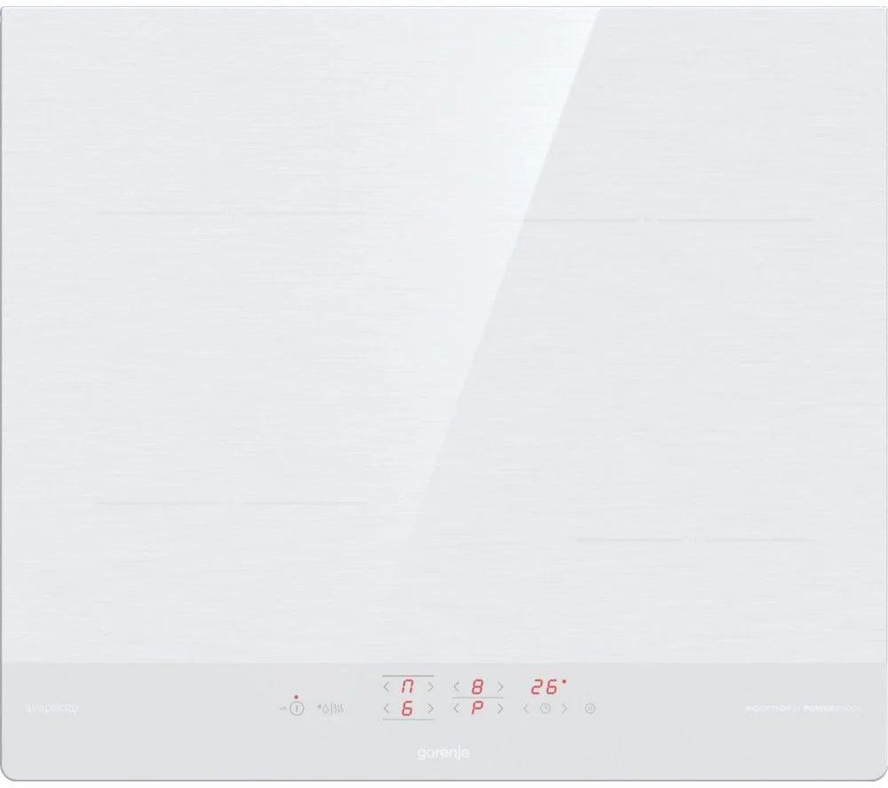 Поверхность индукционная Gorenje IT643SYW7 (Simplicity 2.1 / белое стекло / объединение конфорок Bridge/ SmartControl / PowerBoost / StayWarm)-1