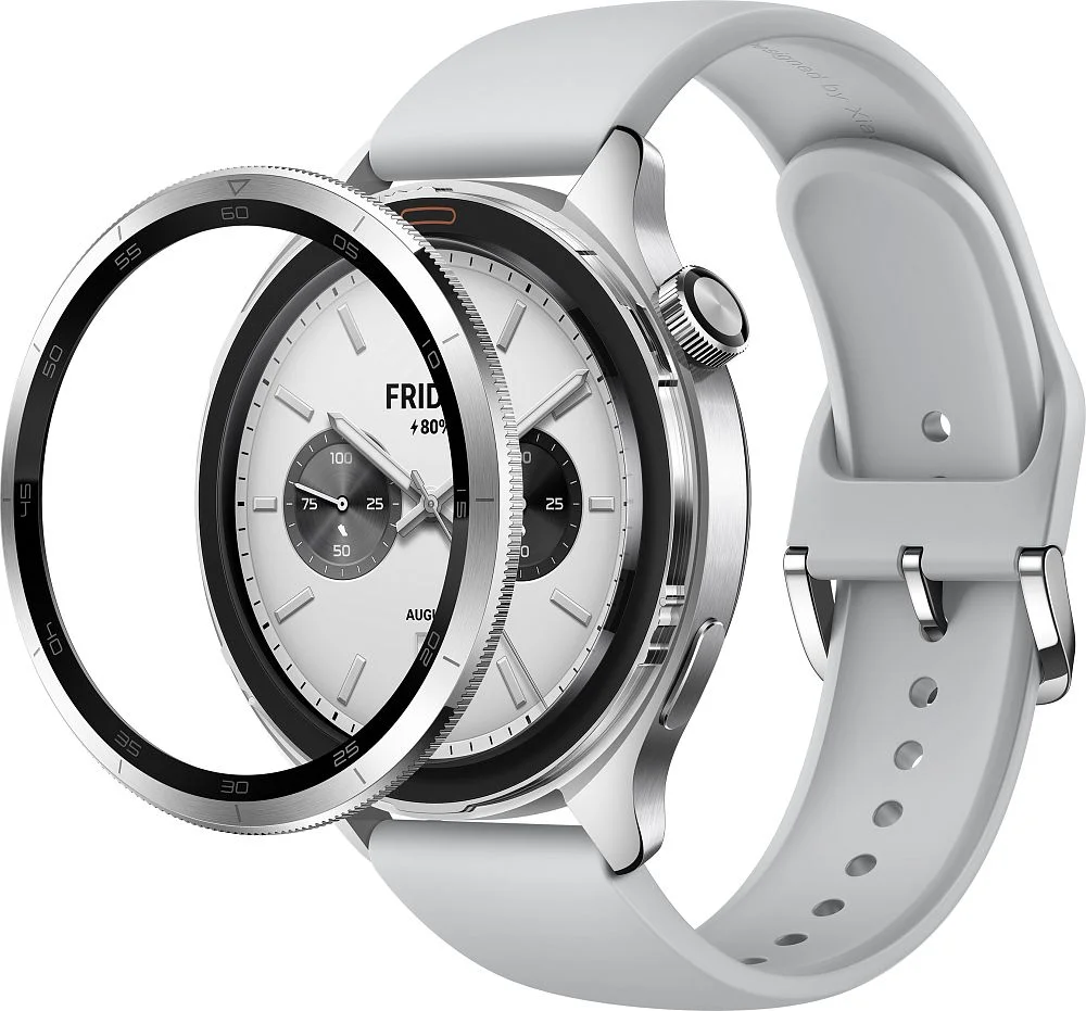 Смарт-часы Xiaomi Watch S4 Bluetooth, серебристый (BHR9197GL)-3