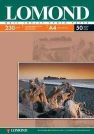 Бумага матовая A4 Lomond 230г/м2, 50лист.  (0102016)-0