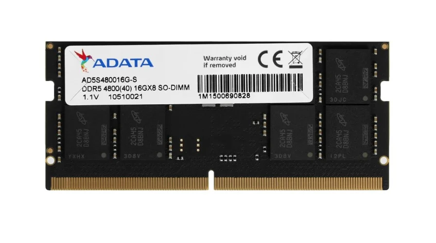 Память DDR5 SODIMM 16Gb 4800MHz  ADATA AD5S480016G-S-0