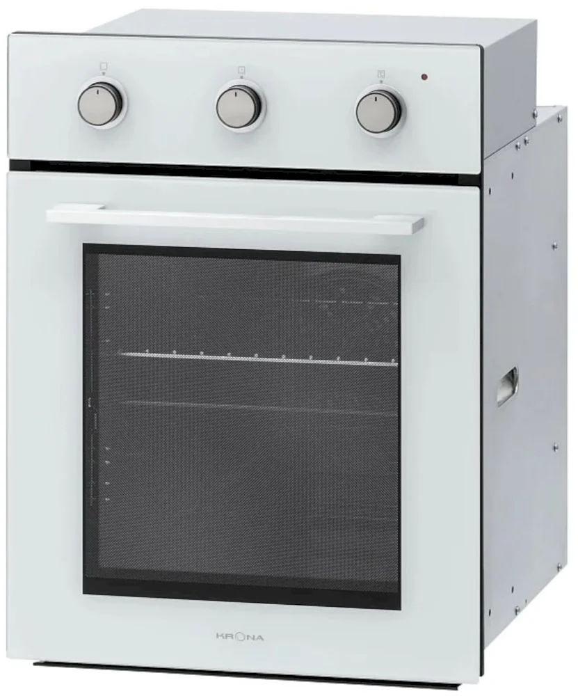 Духовой шкаф KRONA LYRA 45 WH (Узкий, 45 см / 45 л / до 260 °C / Белое стекло / Телескоп. напр. (x1) / Гриль / А)-1