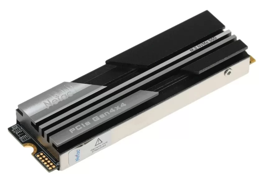 Жесткий диск SSD M.2 2 ТБ Netac NV5000 с радиатором NVMe PCI-E 4.0 x4, TLC, R5000/W4400 МБ/с, 2280, 1400 TBW (NT01NV5000-2T0-E4X)-0