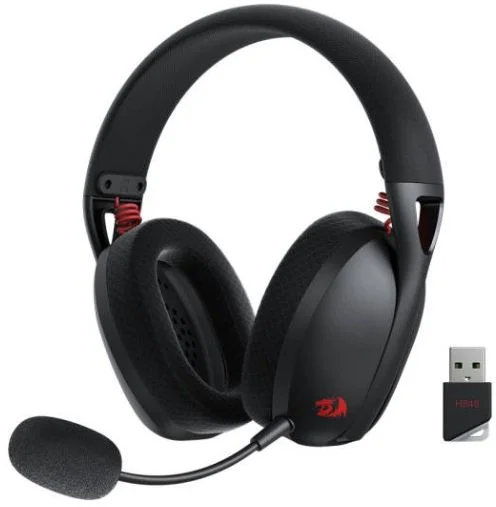 Беспроводные игровые наушники Redragon Ire Pro, (объемный звук 7.1, 2.4ГГц, Bluetooth 5.0, кабель 1.8 м), Черные-0