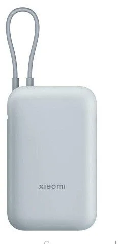 Портативная батарея Xiaomi Power Bank 10000mAh, встроенный кабель, голубой (BHR9073GL)-0