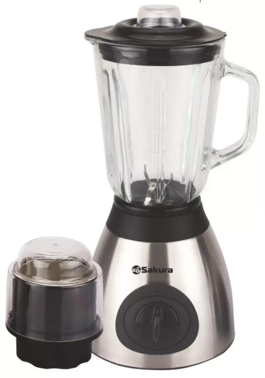 Блендер стационарный Sakura SA-6231MS (600 Вт/ скоростей 2/ 1500 мл/ чаша, кофемолка/ стекло)-0