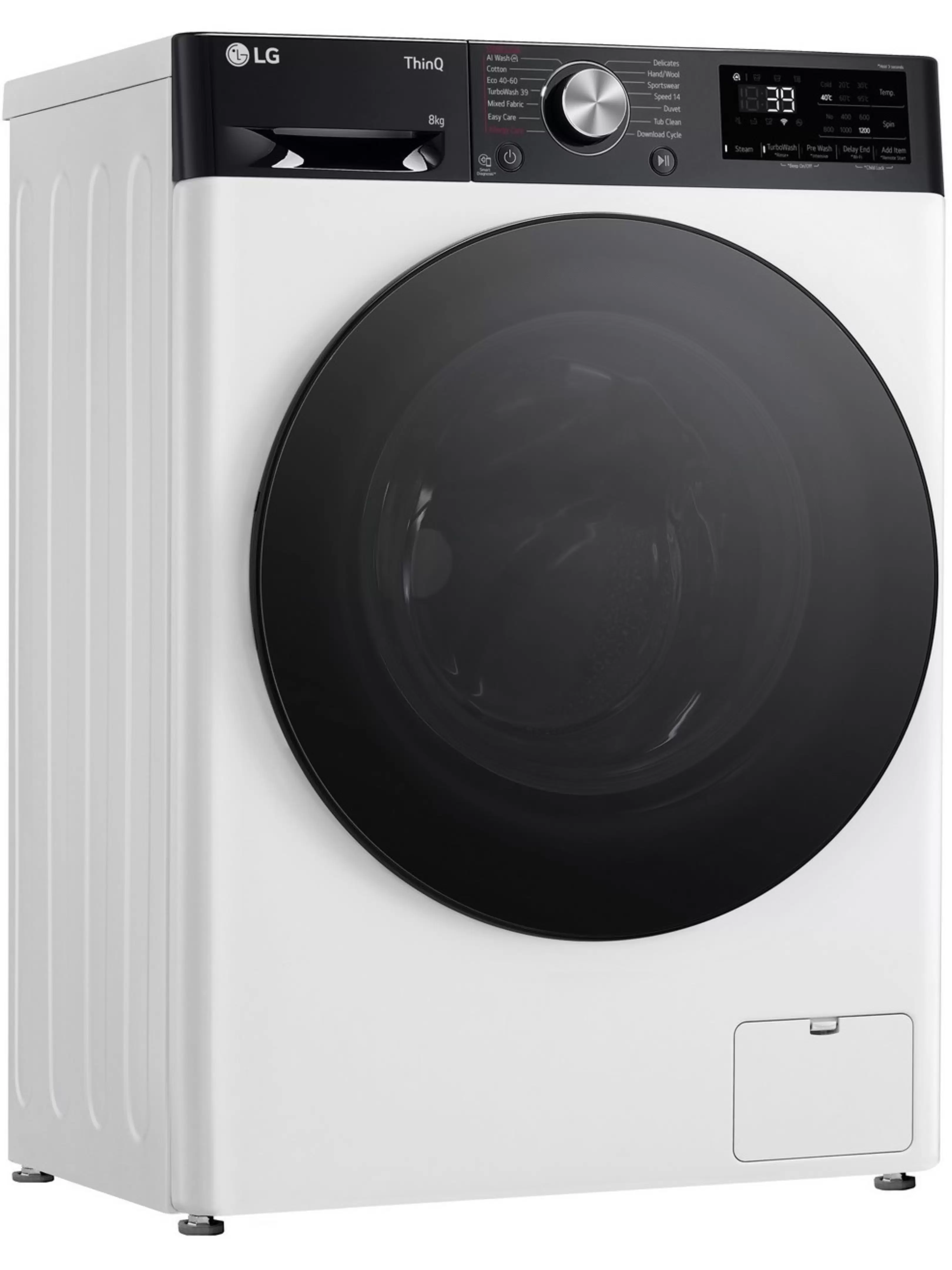 Стиральная машина LG F2WR708S2H (47.5см / 8кг / 1200об / пар / добавление белья / AI DD ™ / TurboWash™ 360˚ / Wi-Fi / Inverter Direct Drive / A+++)-1