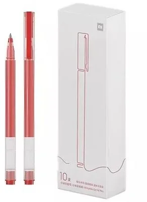Ручка гелевая Xiaomi High-capacity Gel Pen красная (10-Pack) (BHR8863GL)-0