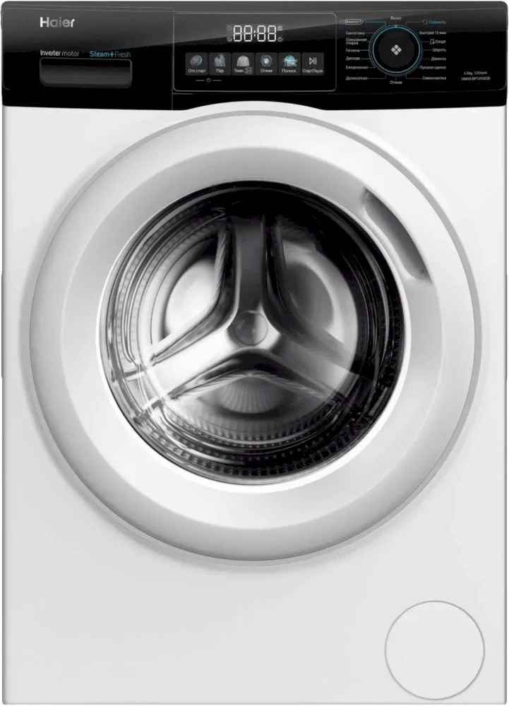 Стиральная машина Haier HW65-BP129302B (44,4 см / 6,5кг / 1200об / пар / ABT / Auto weighing / Smart Dual Spray / Invertor / A+++)-0