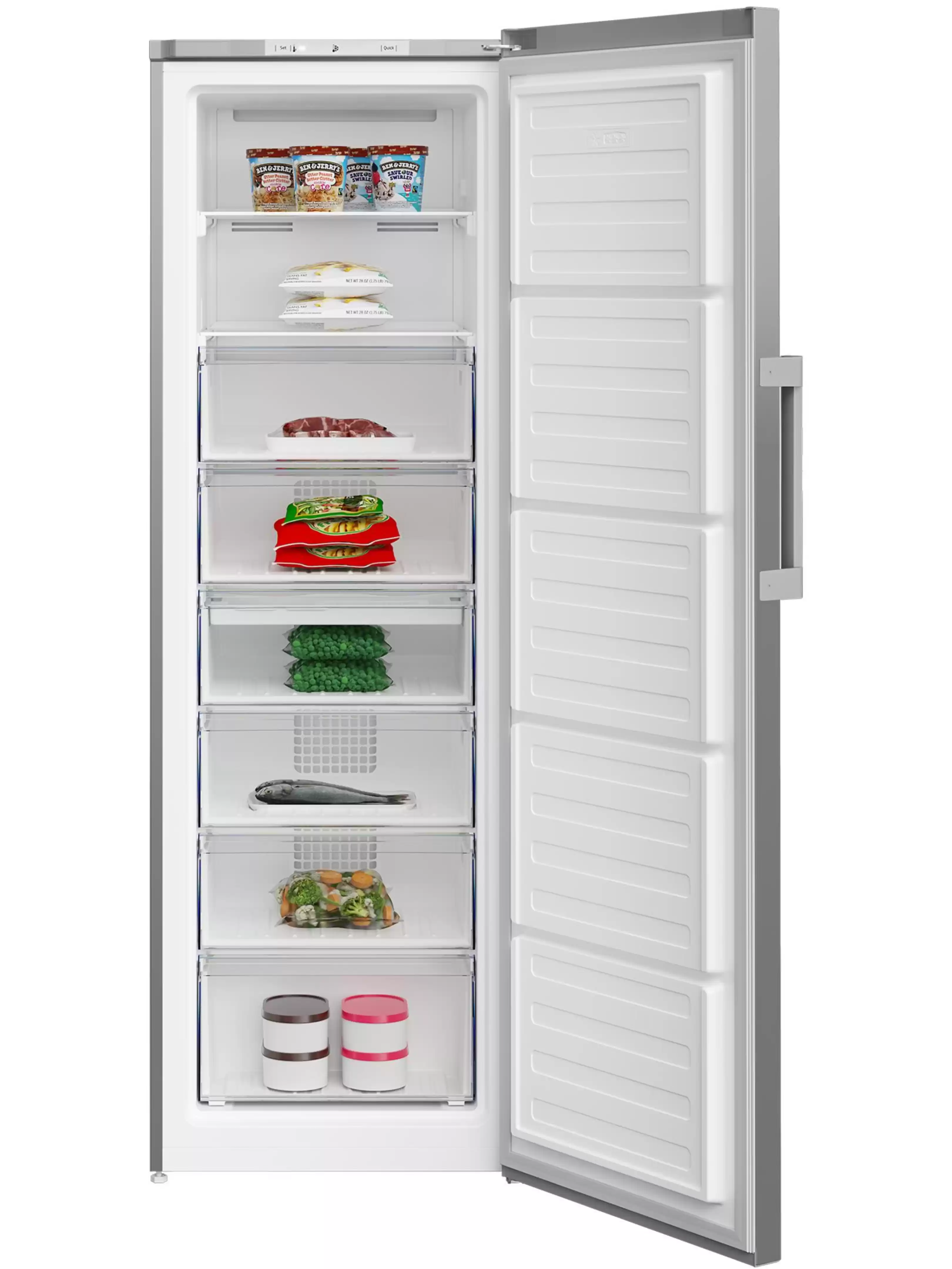 Морозильная камера Beko B1RFNK312S (Объем - 312 л / Высота - 185 см / А+ / Серебристый / NoFrost)-2