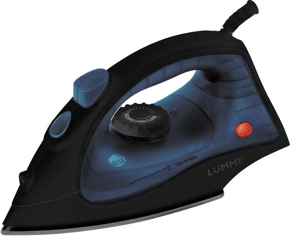 Утюг Lumme LU-IR1137A чёрный/синий (1800 Вт / подошва - металлокерамика / 1,6 м)-0