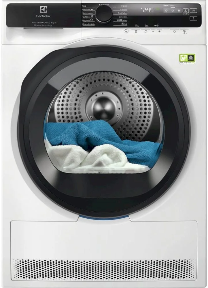 Сушильная машина с тепловым насосом Electrolux EW8D585UCE (UltraCare 800 / 63,8см / 8кг / 3DSense / SmartSelect / MixCare / Wi-Fi / А+++)-0