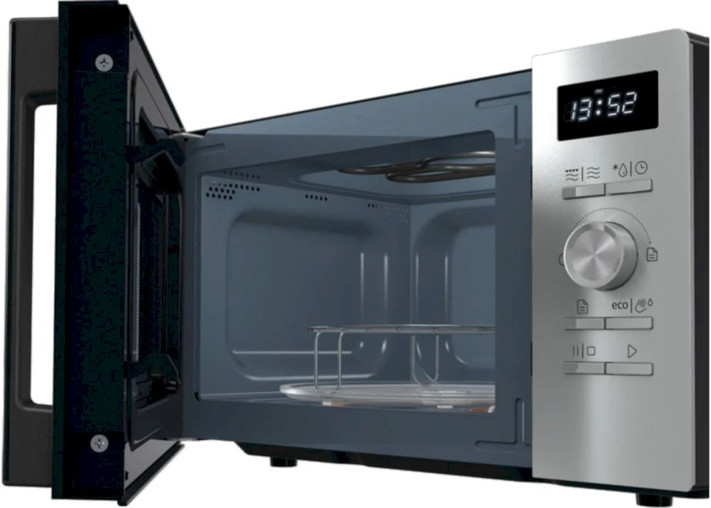 Микроволновая печь Gorenje MO20A4XH (Advanced / 20 л, 800 Вт, переключатели кнопки + поворотный механизм, гриль 1000 Вт, серебристый/черный)-2