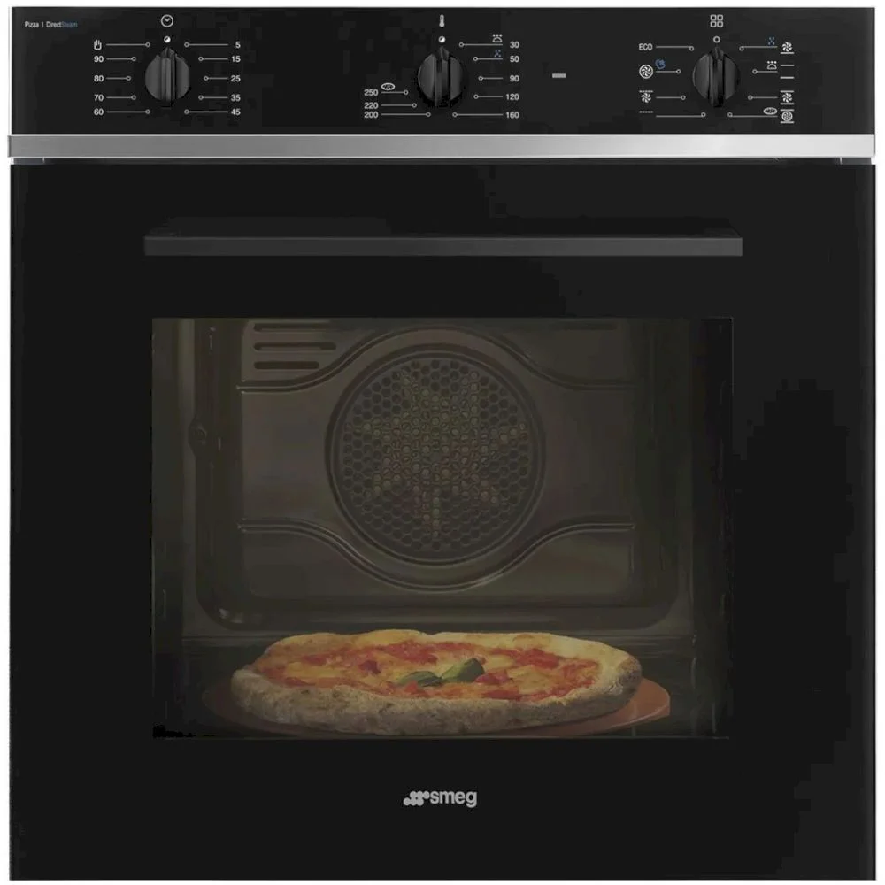 Духовой шкаф Smeg SF64M3VB2 (70 л / до 250 °C / Чёрный / Рельефные направляющие / Smalto Ever Clean / А)-1