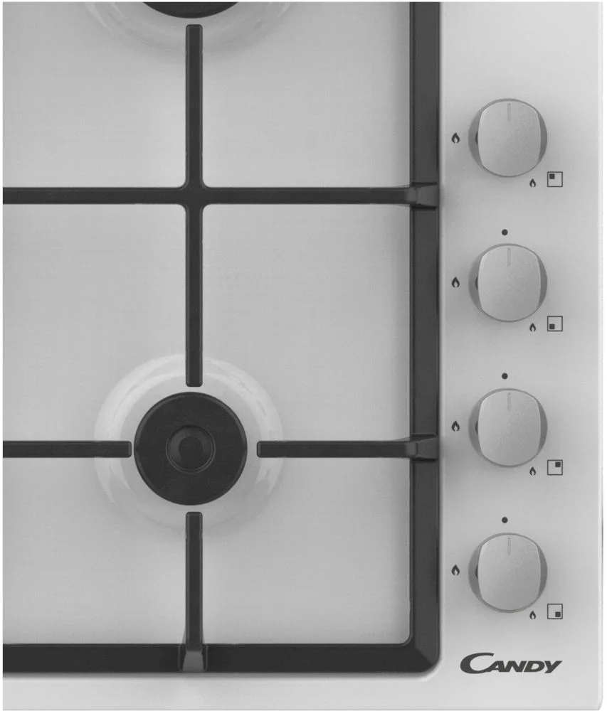 Поверхность газовая Candy CHG6LW (Smart / Белый / Сталь / Чугун)-2