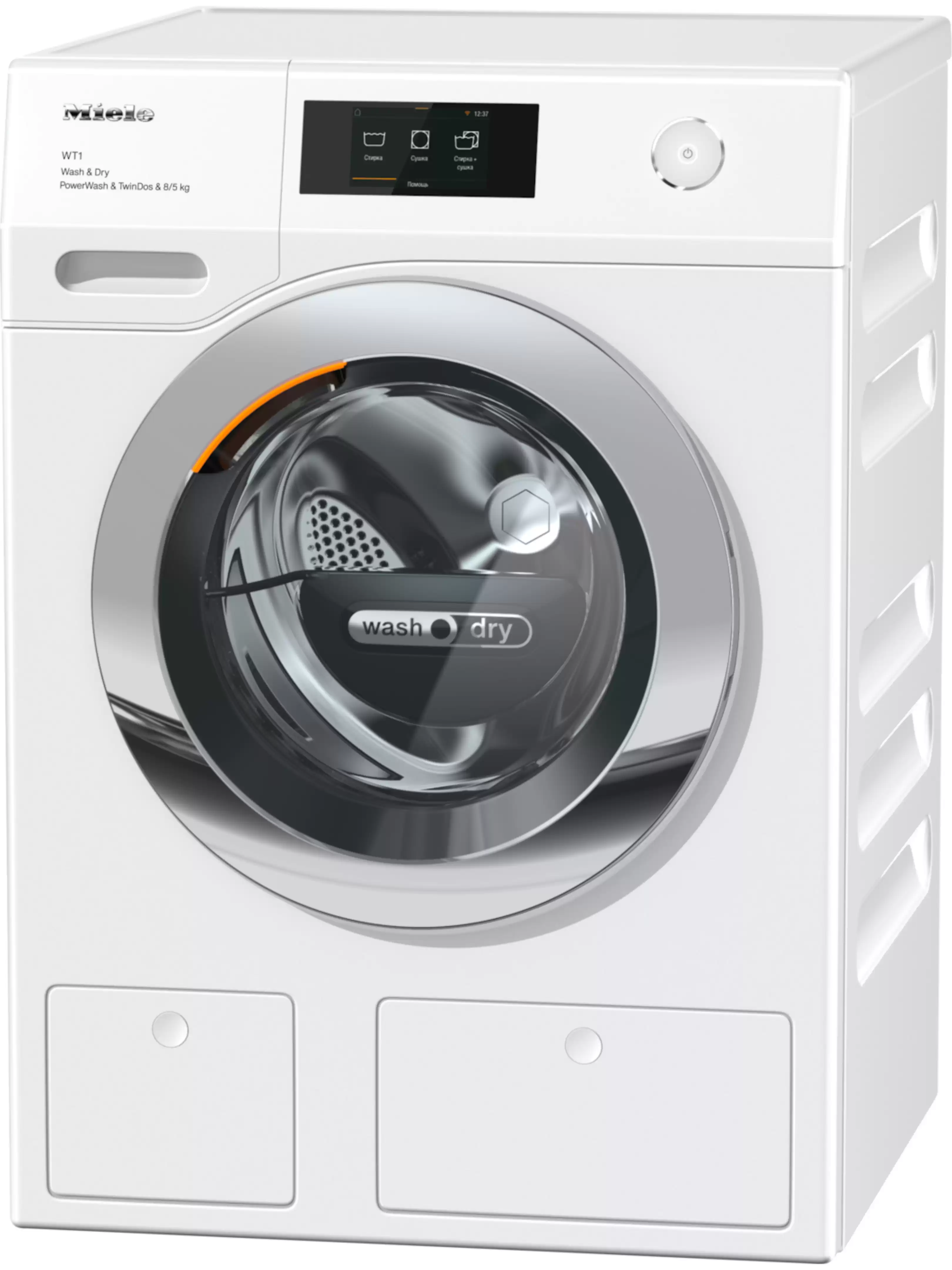 Стирально-сушильная машина Miele WTR870WPM PW (W1 / 59,6 см / 8кг/5кг / 1600об / TwinDos / CapDosing / AddLoad / Miele@home / TwinDos / PowerWash 2.0)-1