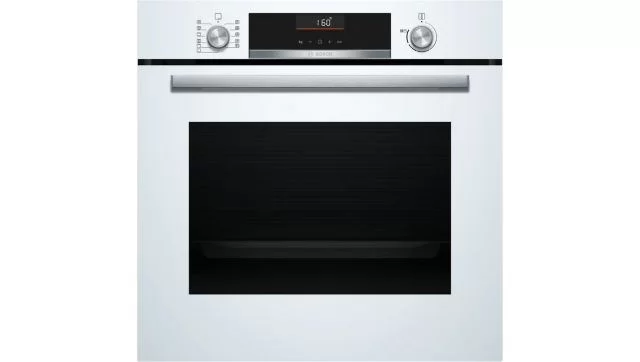 Духовой шкаф Bosch HBG536EW4 (Serie6 / 71 л / до 275 °C / Белое стекло / Гриль / Телескоп. напр. (x1) / EcoClean Direct (задняя стенка) / A+)-0