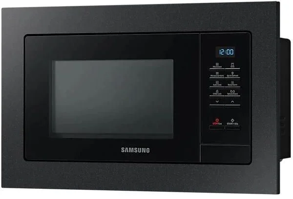 Микроволновая печь встраиваемая Samsung MG23A7318CK/E2 (Чёрный / 23 литра / ширина - 59,6 см / 800 Вт / Гриль 1100 Вт / Quick Defrost)-0