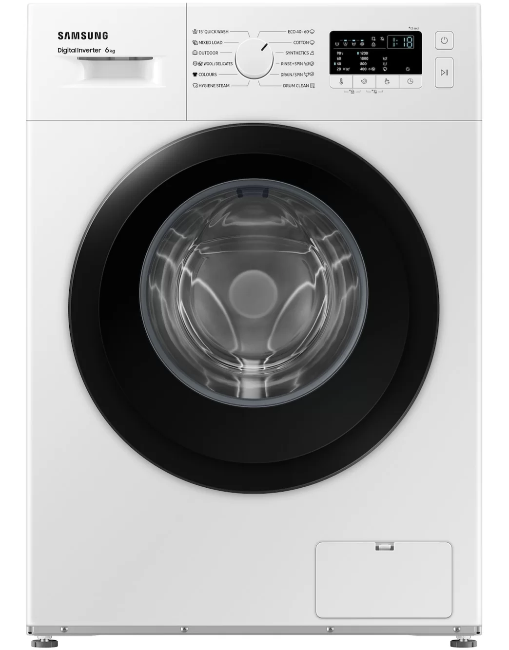 Стиральная машина Samsung WW60A3120BE/LE (40см / 6кг / 1200об / пар / Drum Clean / мотор - Digital Inverter)-0