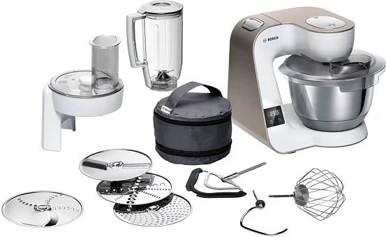 Кухонный комбайн Bosch MUM5XW20 (1000 Вт / 3.9 л / блендер, тёрка, венчик, весы / белый)-0