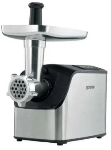 Мясорубка Gorenje MG2202XE (2200 Вт/ 2.2 кг/мин/ корпус - металл, пластик / лоток - нержавеющая сталь / реверс / 4 насадки серебристый)-0