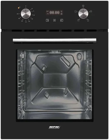 Духовой шкаф MPM MPM-45-BO-23C (узкий 45 см / 50 л / до 230 °C / Чёрное стекло / AquaClean / съемные направляющие / А)-0