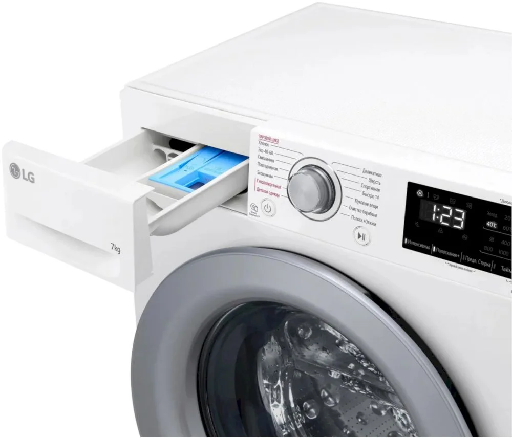 Стиральная машина LG F2V3HS4W (47,5см / 7кг / 1200об / пар / Tub Clean / Inverter Direct Drive / A)-5