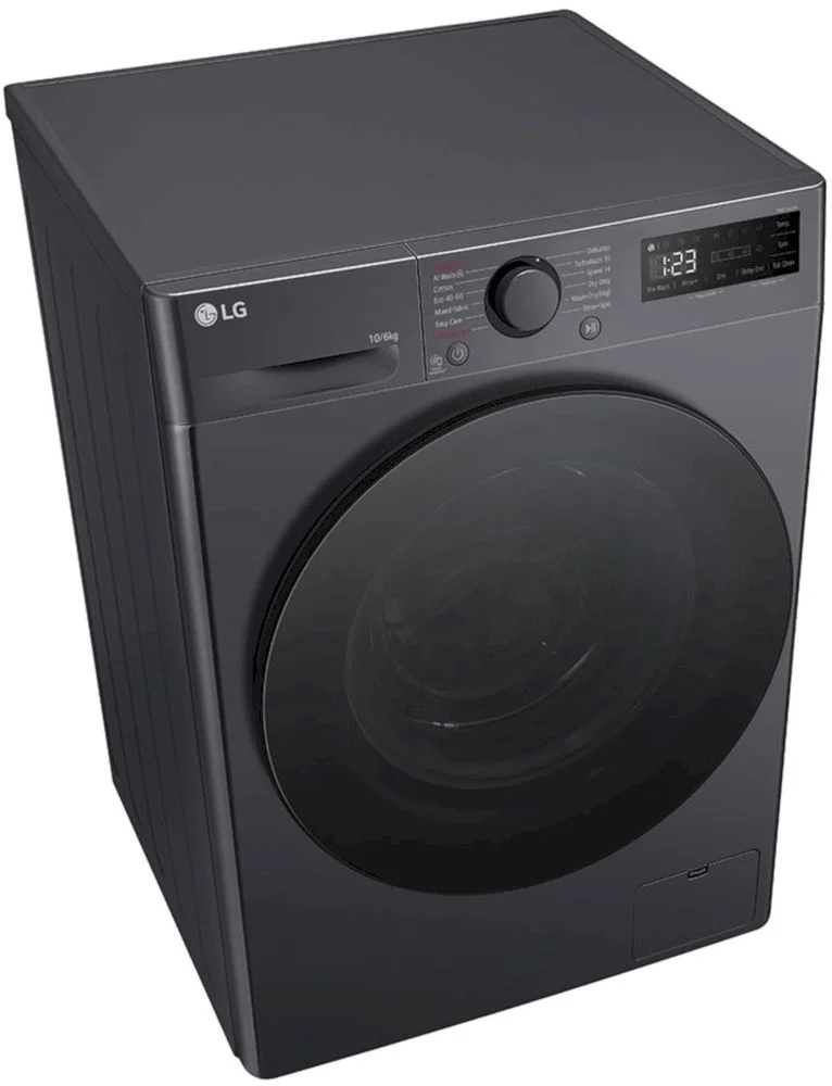 Стирально-сушильная машина LG F4DR510S2M (56.5см / 10кг / 6кг / 1400об / пар / AI DD / TurboWash™360 / Inverter Direct Drive / A+++ / Чёрная)-7