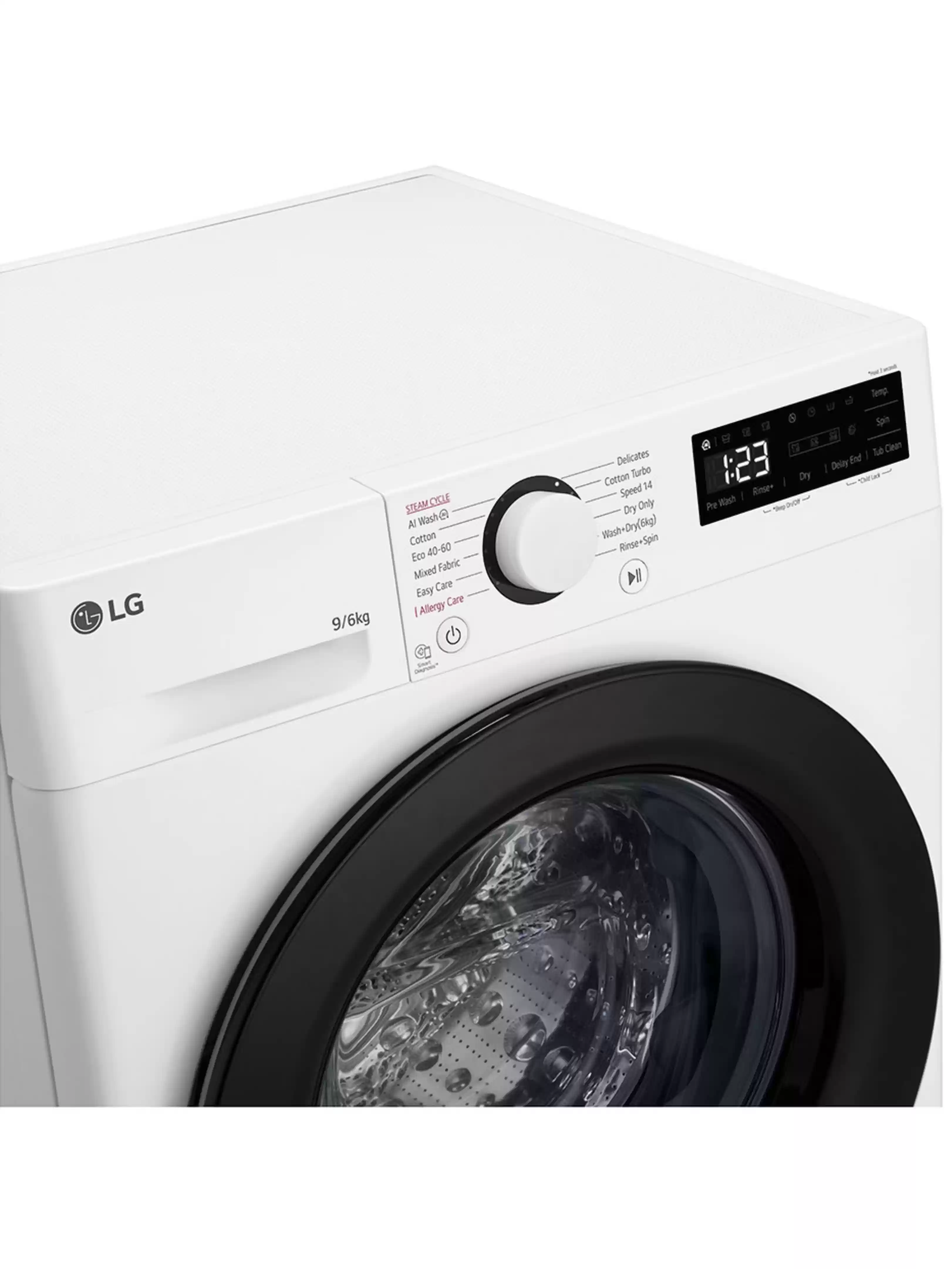Стирально-сушильная машина LG F4DR509SBW (56.5см / 9кг / 6кг / 1400об / пар / AI DD / TurboWash™360 / Inverter Direct Drive / A+++)-4
