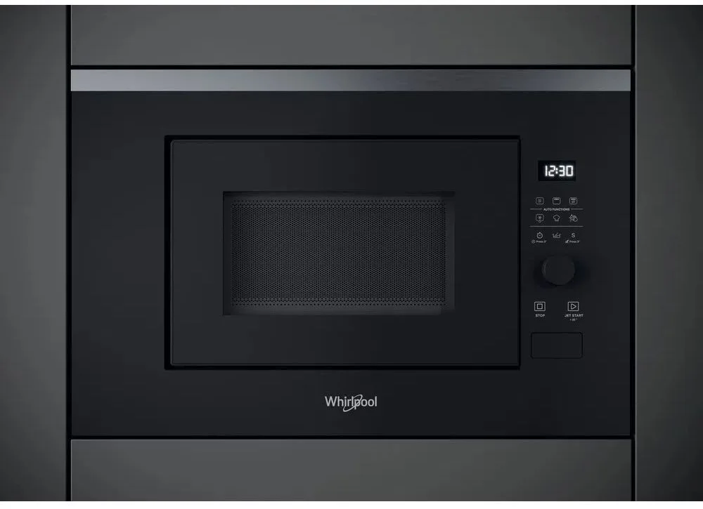 Микроволновая печь встраиваемая Whirlpool WMF201G (Чёрная / 20 литров / ширина - 59,4 см / 800 Вт / Гриль - 1000 Вт / JetDefrost 3D)-0