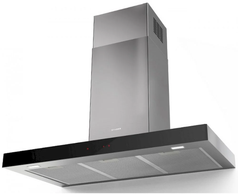 Вытяжка каминная Faber STILO GLASS SMART A60 (690 м³/ч / 250 Вт / LED освещение 2 x 3 Вт / ширина - 59.8 см / Нерж.сталь + чёрное стекло)-0