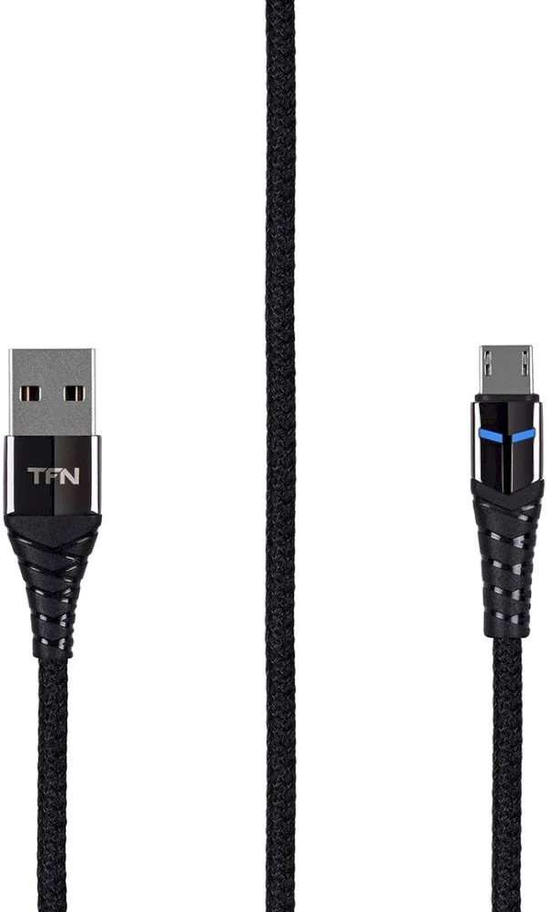 Кабель TFN KNIGHT micro-USB - USB, 1м, Черный-0