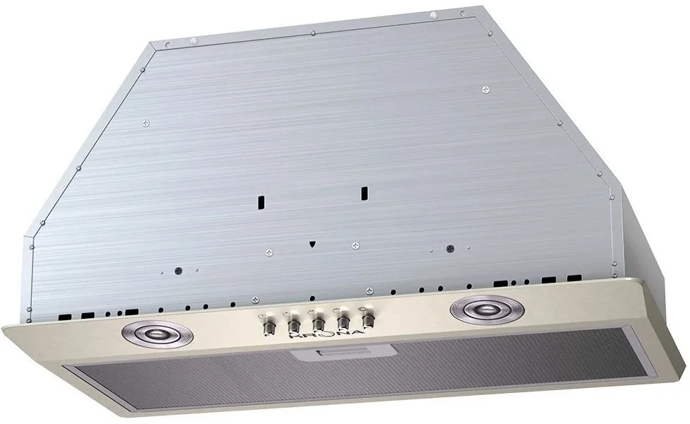 Вытяжка полновстраиваемая KRONA RUNA 600 ivory PB (845 м³/ч / 85 Вт / LED освещение 2x1 Вт/ ширина - 52.5 см / Слоновая кость)-0