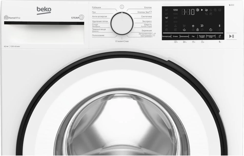 Стиральная машина Beko B3WFR572W (45-49,6см / 7кг / 1200об / пар SteamCure™ / HomeWhiz®(Bluetooth) / Инверторный мотор ProSmart™ / A)-3