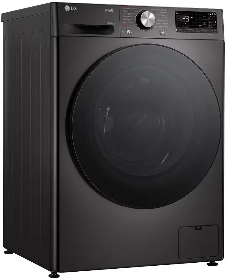 Стирально-сушильная машина LG F4DR711S2BA (56.5см /11кг/6кг/ 1400об / пар / AI DD / TurboWash™360 / Wi-Fi / Inverter Direct Drive / A+++ / Чёрная)-1