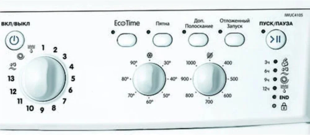 Стиральная машина Indesit IWUC 4105 (CIS) (32,3 см / 4кг / 1000об / Eco Time / A)-2