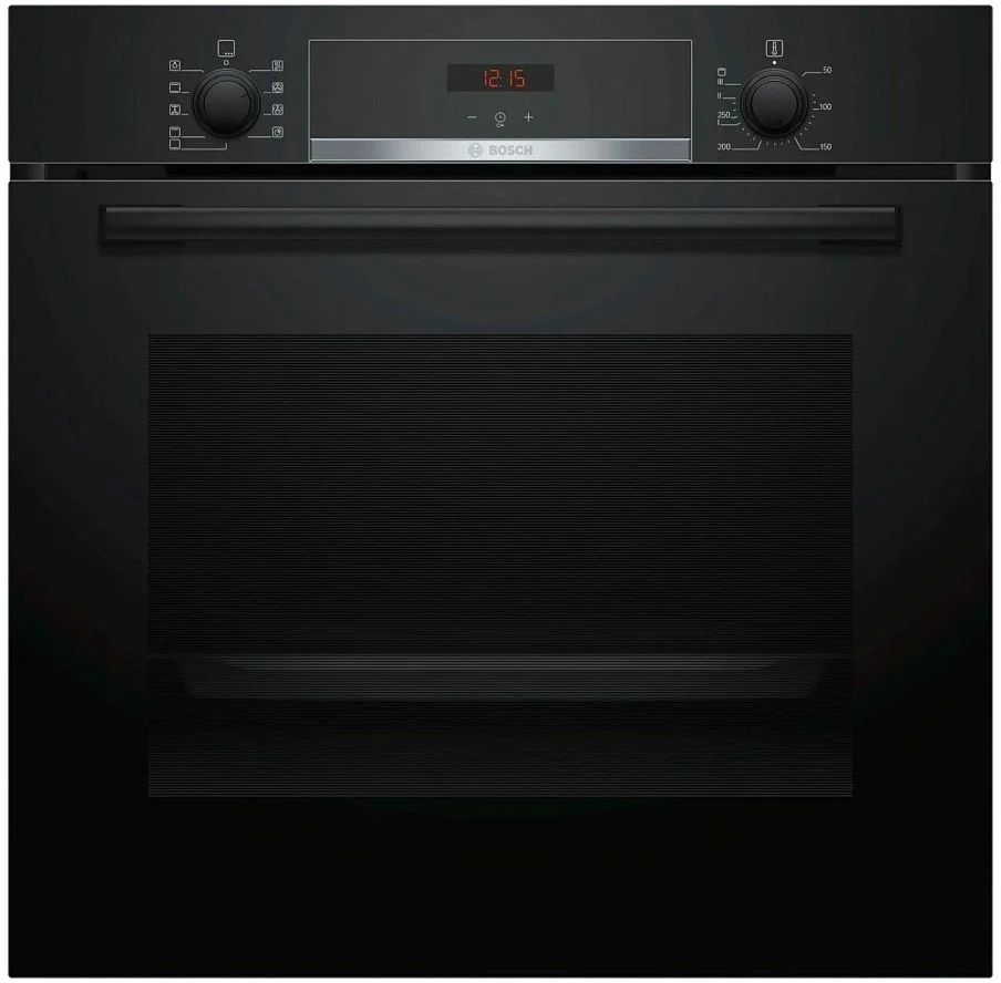 Духовой шкаф Bosch HBA534EB0 (Serie4 / 71 л / до 275 °C / Чёрное стекло / Гриль / съемные направляющие / EcoClean (задняя стенка) / A)-1