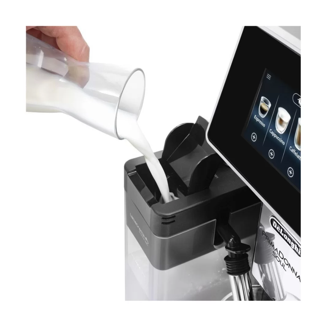 Кофемашина DeLonghi PrimaDonna SOUL ECAM610.55.SB (кофе зерновой, молотый/ 1450 Вт/ 2.2 л/ автоматический капучинатор/ 18 напитков)-6