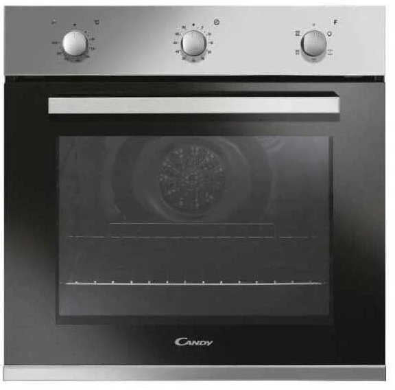 Духовой шкаф Candy FCP502X/E1 (Timeless / 65 л / до 250 °C / Нерж. сталь, стекло / Гриль / Рельефные направляющие / A)-0