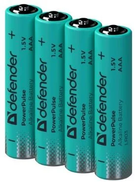Батарейки BL4 Defender PowerPulse алкалиновая LR03-4BL AAA, BL4 (цена за 4 шт.)-0