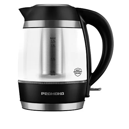 Чайник Redmond KG227 (2200 Вт / 1,7 л / стекло / черный)-0