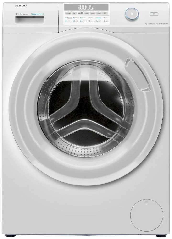 Стиральная машина Haier HW70-BP12959BE (45.4 см / 7кг / 1200об / пар / i-Time / Smart Dual Spray / Wi-Fi(evo) / Invertor / A+++)-0