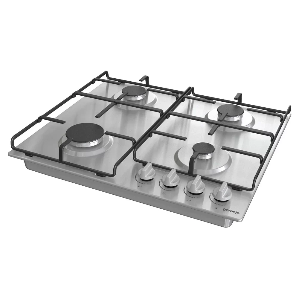 Поверхность газовая Gorenje G640EX (Essential / нерж / нержавеющая сталь / эмаль / XtraSurface)-1